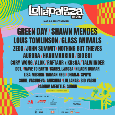 【Lollapalooza India】インド3月開催ロラパルーザに、グリーン・デイ、ショーン・メンデス、ゼッドら出演決定