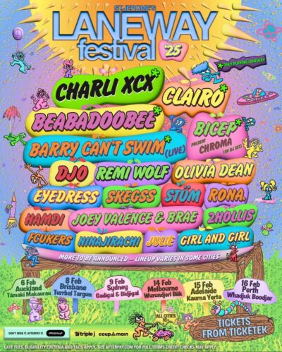 オーストラリア＆NZ周遊フェス「Laneway Festival’25」にCharli XCX、Clairo、Beabadoobeeら出演決定