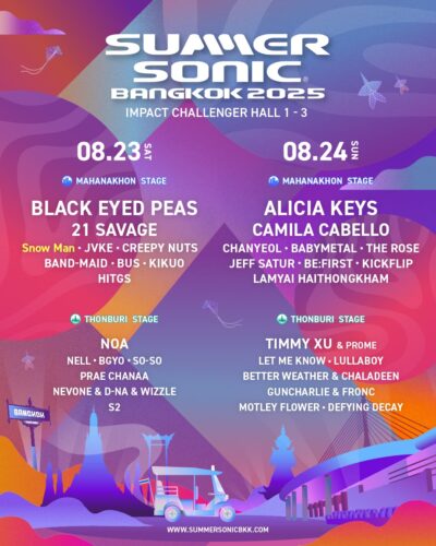 【SUMMER SONIC BANGKOK 2025】サマソニ・バンコク追加発表で、Snow Manの出演が決定