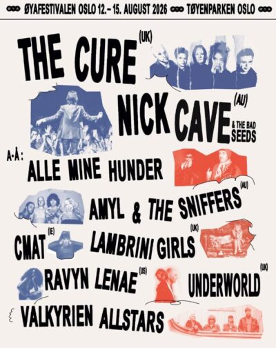 【海外フェス】2026年8月ノルウェー「Øyafestivalen」にThe Cure、Nick Cave ＆ The Bad Seeds、Underworldら出演決定