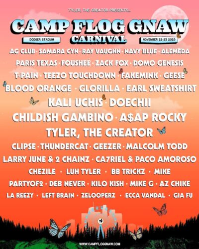 【海外フェス】タイラー・ザ・クリエイター主催「Camp Flog Gnaw」が開催延期。新たにKali Uchis、Blood Orangeらが追加