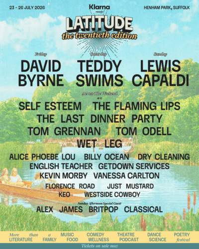 【フジロックに影響あり】7月末イギリス開催「Latitude Festival」ラインナップ発表でDavid Byrne、Lewis Capaldiら出演決定
