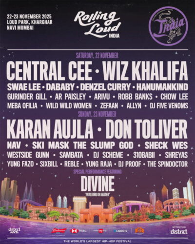 【Rolling Loud India】11月インド初開催「ローリング・ラウド」ラインナップ発表で、Central Cee、Karan Aujlaら出演決定