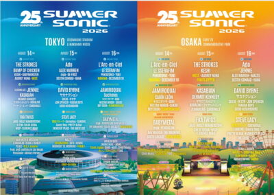 【SUMMER SONIC 2026】サマソニ追加発表でWEST.、電気グルーヴ、Travis Japan、WANIMAら31組追加。ステージ割りも公開