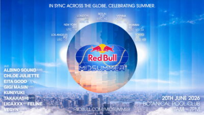 6月千葉にて初開催「Red Bull Midsummer」フルラインナップ発表でVegyn、Albino Sound、Eita Godoら7組決定