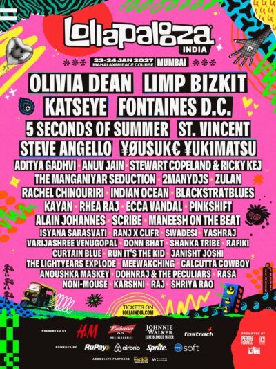 【Lollapalooza India 2027】インド・ムンバイ開催ロラパルーザに、Olivia Dean、Limp Bizkitら決定