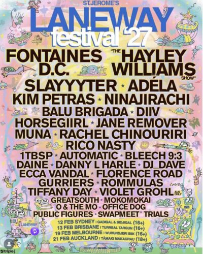 オーストラリア＆NZ周遊フェス「Laneway Festival’27」ラインナップ発表で、Fontaines D.C.、Hayley Williams、ADÉLAら出演決定
